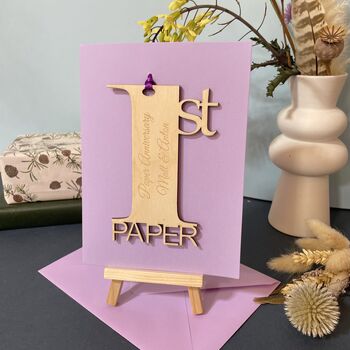 Personalised 1st Paper Meaning Anniversary Card, 6 of 10