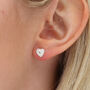 Sterling Silver Love Knot Heart Earrings, thumbnail 1 of 6
