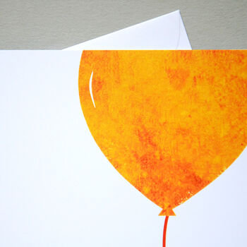 Orange Birthday Balloon Card, 6 of 7