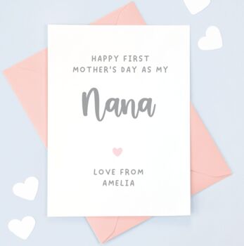 Nana Personalised First Mother's Day Card, 3 of 4