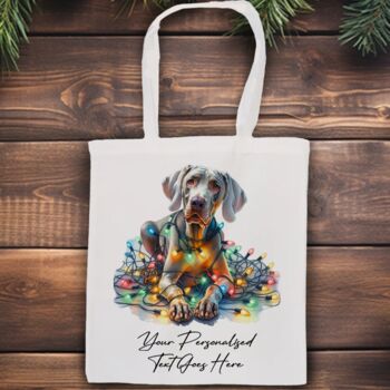 Personalised Weimaraner In Christmas Lights, 9 of 10