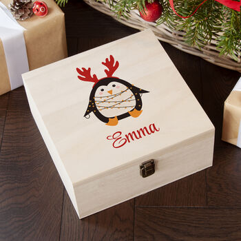 Personalised Festive Penguin Christmas Eve Box, 12 of 12
