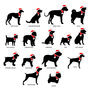 Personalised Dog Silhouette Christmas Card, thumbnail 3 of 3