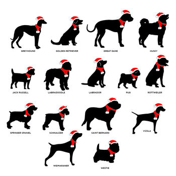 Personalised Dog Silhouette Christmas Card, 3 of 3