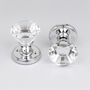 Diamond Crystal Faceted Clear Glass Mortice Door Knob, thumbnail 2 of 5