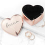 Personalised Rose Gold Plated Heart Trinket Box, thumbnail 1 of 4