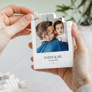 Personalised New Baby Memory Block For Daddy, 9 of 9