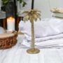 Antique Gold Palm Tree Candle Holder, thumbnail 3 of 4
