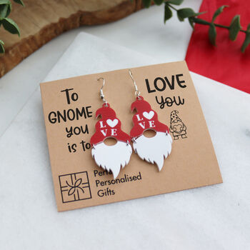Gnome Gonk Love Earrings, 7 of 11
