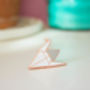 Origami Crane Rose Gold Hard Enamel Pin, thumbnail 2 of 3