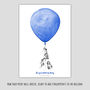 Family Balloon Fingerprint Keepsake, thumbnail 4 of 7