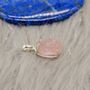Raw Rose Quartz Sterling Silver Necklace, thumbnail 6 of 6