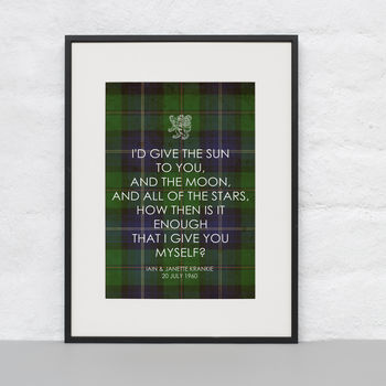 Personalised Scottish Phrase Wedding Print, 4 of 5