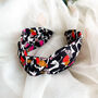 Monochrome Floral Knot Headband, thumbnail 2 of 6