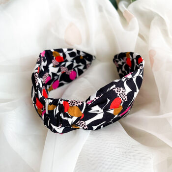 Monochrome Floral Knot Headband, 2 of 6