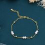 Sterling Silver Delicate Pearl Beaded Bracelet, thumbnail 7 of 10