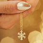 Gold Plated Sterling Silver Snowflake Necklace, thumbnail 1 of 5