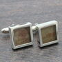 Vintage Stamp Cufflinks In Sterling Silver, thumbnail 6 of 10