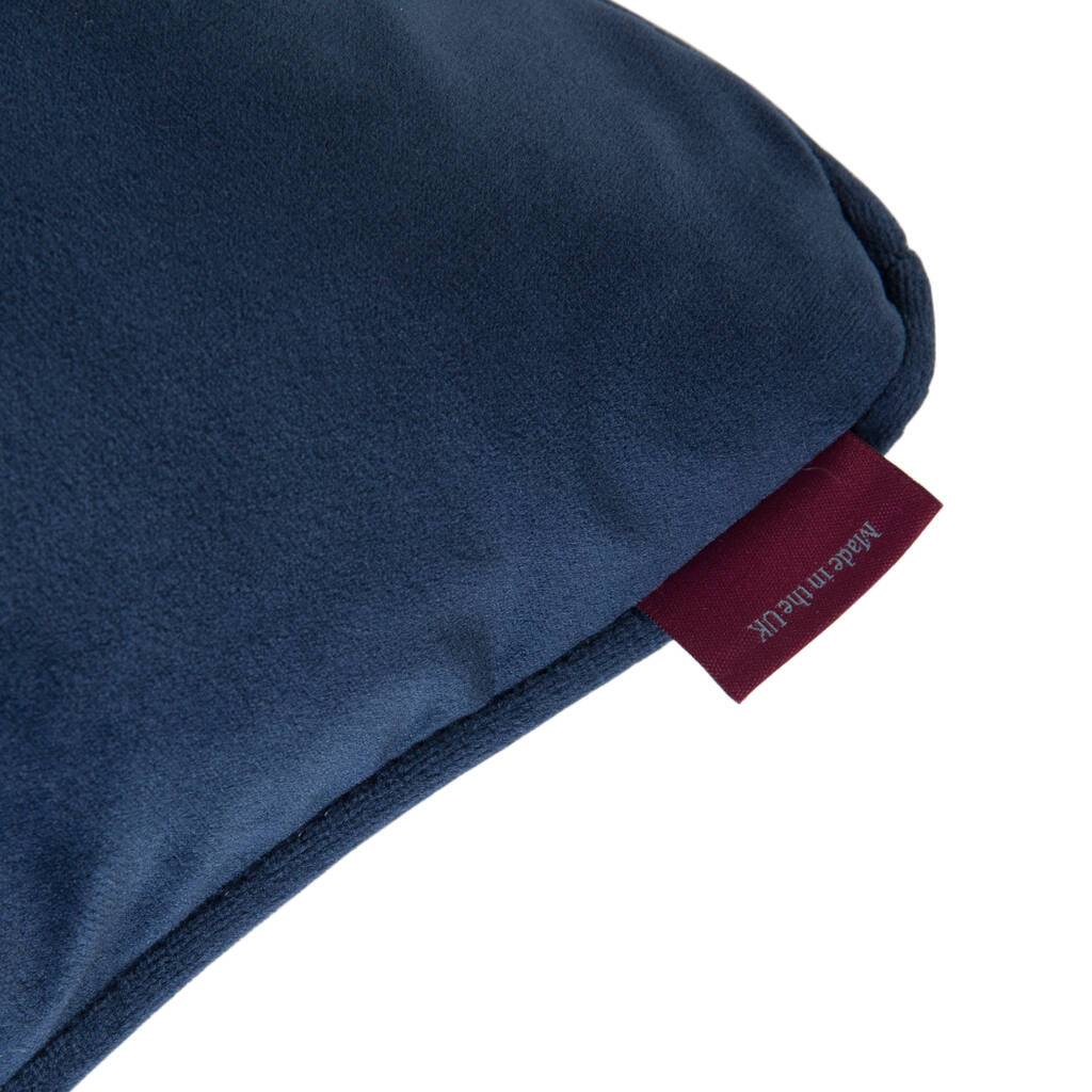 Navy Plume Feathers Wool Filled Cushion And Cover By Green&Heath