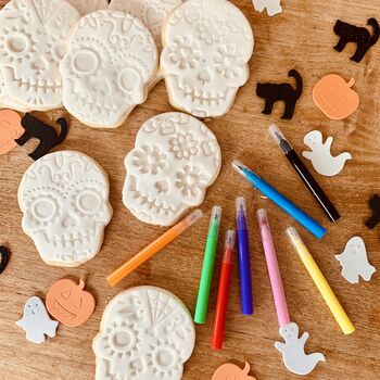 Day Of The Dead Colouring In Halloween Biscuit Set, 5 of 12