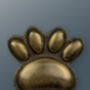 Brass Dog/Cat Paw Door Knocker Heritage Finish, thumbnail 1 of 2