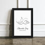 Personalised Line Art Sleeping Baby Print, thumbnail 8 of 12