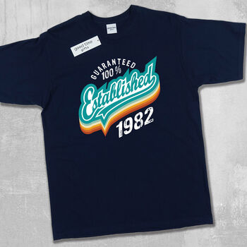 'Established 1982/83' 40th Birthday Gift T Shirt, 7 of 9