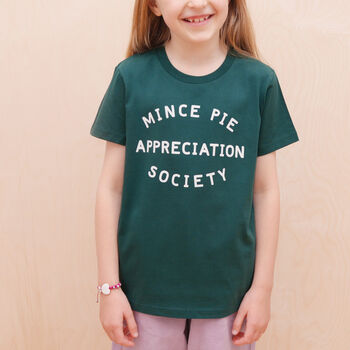 'Mince Pie Appreciation Society' Kid's T Shirt, 4 of 6