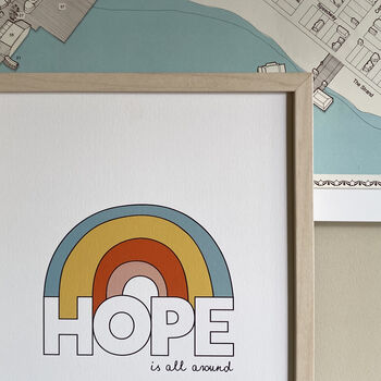 Hope Is All Around Rainbow Print, 3 of 6