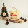 Handmade Christmas Mini Straw 'Love' Basket, thumbnail 2 of 12