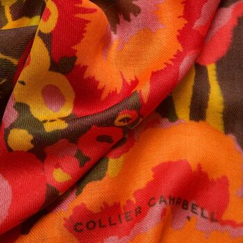 Secret Garden Mocha Wool Scarf, 4 of 8