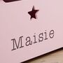 Personalised Pink Star Design Toy Box, thumbnail 3 of 4