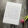 My Mum Poem Print Limited Edition Initialled, thumbnail 2 of 5