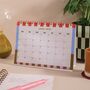 Academic A5 Desk Calendar 2025 2026 | Checks And Stripes, thumbnail 2 of 7