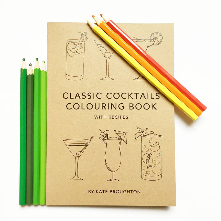'Classic Cocktails' Colouring Book, 1 of 9