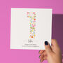 Floral Fun Personalised 1st Birthday Card, thumbnail 1 of 5