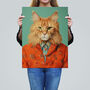 Main Coon Ginger Pet Cat Portrait Fun Wall Art Print, thumbnail 2 of 6