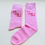 Ladies Pink I Love You Socks ~ Boxed, thumbnail 2 of 6