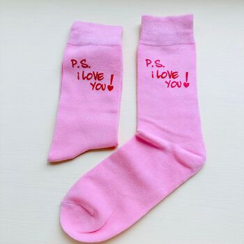 Ladies Pink I Love You Socks ~ Boxed, 2 of 6