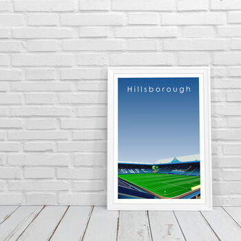 Sheffield Wednesday 'Hillsborough' Stadium Print Poster, 2 of 2