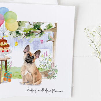 French Bulldog Dog Birthday Card, Pet Card .7v8a, 2 of 4
