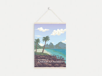 National Park Of American Samoa Travel Poster Art Print, 6 of 8