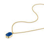 Men's Small Lapis Dog Tag Locket Gold, thumbnail 4 of 6