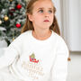 Christmas 'Santa's Favourite' Embroidered Personalised Sweatshirt Jumper With Sleigh Motif, thumbnail 2 of 6