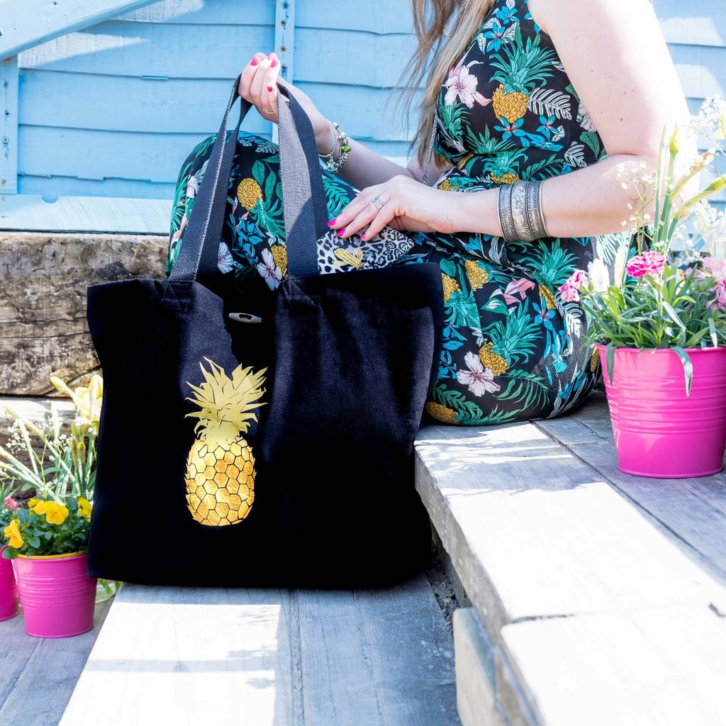 Beach Bag Pineapple Print By Love Lammie & Co