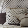 Izra Fluffy Textured Zig Zag Monochrome Cushion, thumbnail 1 of 10