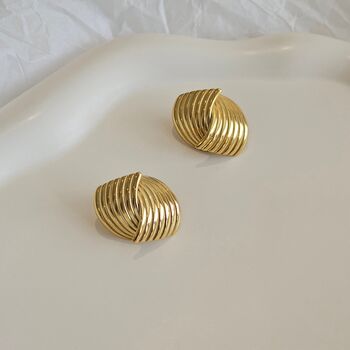 Chunky Textured Earrings, 2 of 4