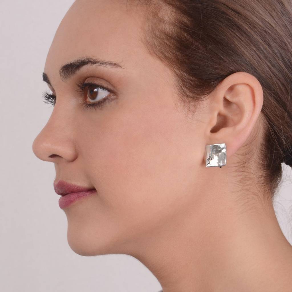 Amazon.com: Clip-on Earrings Rhinestone Crystal Hoop Earrings Silver 2.25  inch Hoop Earrings: Clothing, Shoes & Jewelry