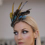 Dramatic Blue Feather Headpiece, thumbnail 6 of 12