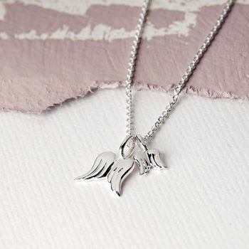 Angel Wing Sterling Silver Necklace, 2 of 11